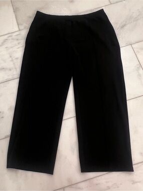 J. Jill Wearever Collection Black Pull On Straight-Leg Women's Pants.  Size L
